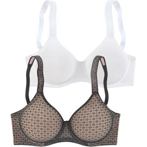 Petite Fleur - T-shirt BH - Grafische Kant - Set van 2