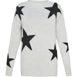 SANIKA Trui 'Fashion Look'  grijs / zwart