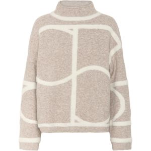 SOAKED IN LUXURY Trui 'Sorea'  beige / wit