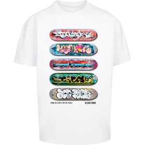 ZOO YORK Shirt 'Skateboards'  bruin / rosa / rood / wit