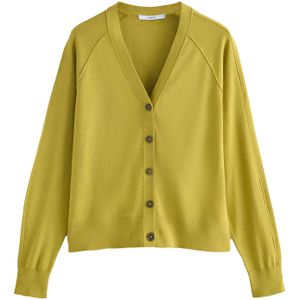 Next Gebreid vest  geel