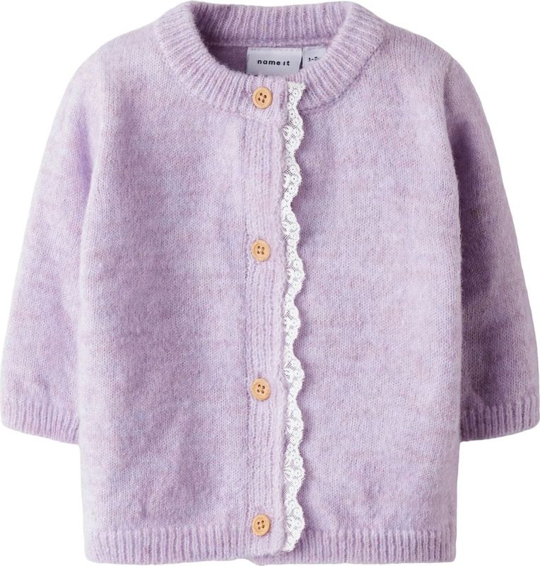 Name It Cardigan - Gebreid - NbfRikimmi - Aandenken Lilac - Name It - 56 - Cardigan
