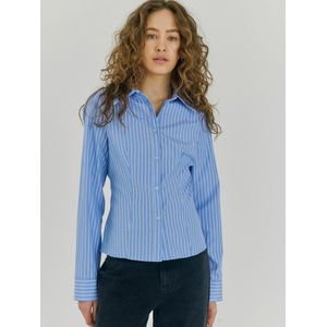 NORR Blouse  blauw / wit