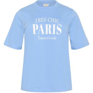 KAFFE CURVE Shirt 'KCfrey'  hemelsblauw / wit