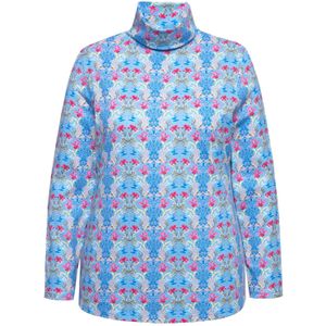 Ulla Popken Shirt  blauw gemêleerd / rood gemêleerd