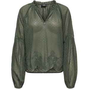 JDY Blouse 'JDYJESSIE'  donkergroen