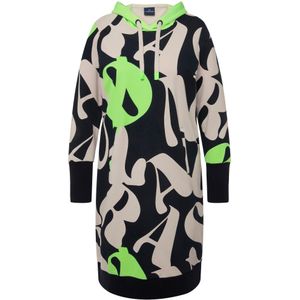 LAURASØN Jurk  beige / limoen / zwart