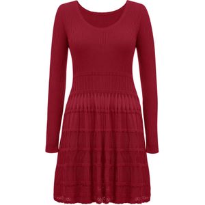 Imily Bela Gebreide jurk  cranberry