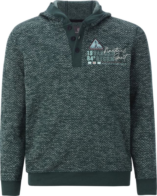 Jan Vanderstorm - HARGARD - Gebreid Fleece Shirt - Petrol