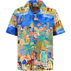 Shiwi Overhemd 'Island'  blauw / geel / groen / oranje