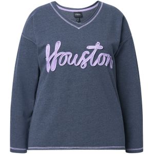 Ulla Popken Sweatshirt 'Housto'  donkerblauw / lavendel