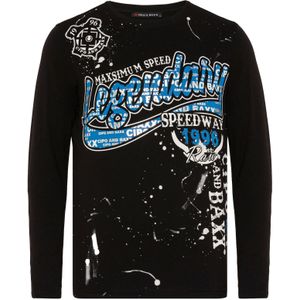 CIPO & BAXX Shirt  blauw / zwart / wit