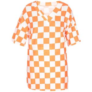 faina Shirt  oranje / offwhite