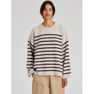 Gai+Lisva Oversized trui ' Barbera '  donkergrijs / offwhite