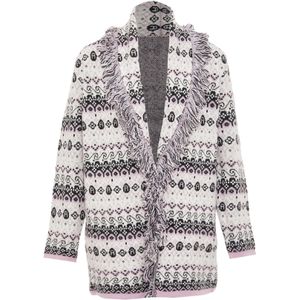 ebeeza Gebreid vest  pastellila / zwart / wit