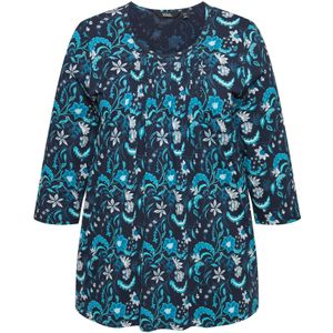 Ulla Popken Shirt  blauw / marine / wit