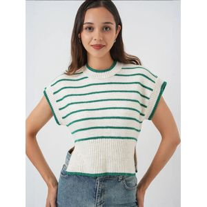 Bigdart Trui  smaragd / wit