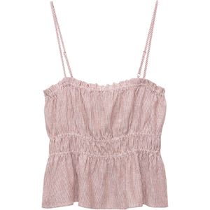 Pull&Bear Top  bourgogne / wit