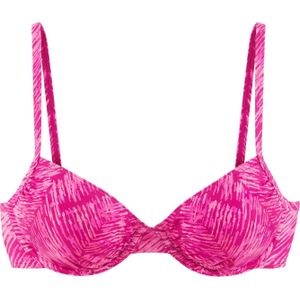 Look - Gedessineerd - Bikinitop - Bessenrood - Recycling-polyamide