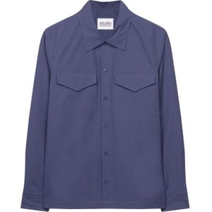 Overhemd - Grijs - Regular Fit - Lange Mouwen - Uni Kraag