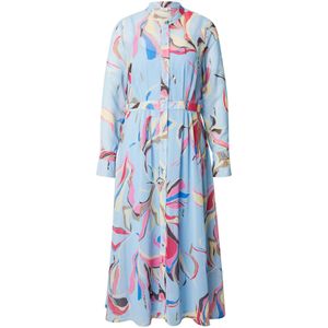 NÜMPH Blousejurk 'KYNDALL'  lichtblauw / bruin / geel / pink