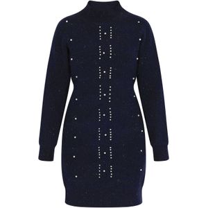 faina Gebreide jurk  marine