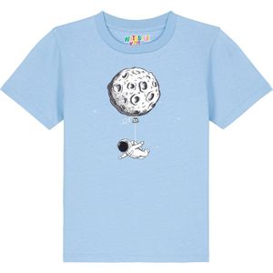 watabout.kids Shirt 'Funny Spaceman'  lichtblauw / zwart / wit