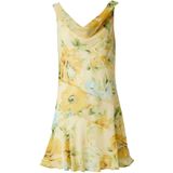 TOPSHOP Cocktailjurk  lichtblauw / geel / lichtgeel / lichtgroen