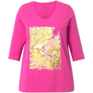 Ulla Popken Shirt  geel / pink