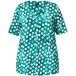 Ulla Popken Shirt  jade groen / wit