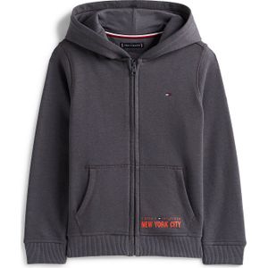 TOMMY HILFIGER Sweatvest  donkergrijs / oranje