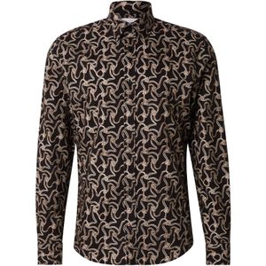 JOOP! Overhemd 'Hanson'  beige / zwart