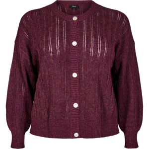 Zizzi Gebreid vest 'Innie'  bordeaux
