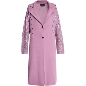 faina Gebreid vest  lichtlila / zilver