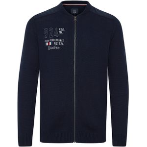 FQ1924 Gebreid vest 'Erland'  navy / wit
