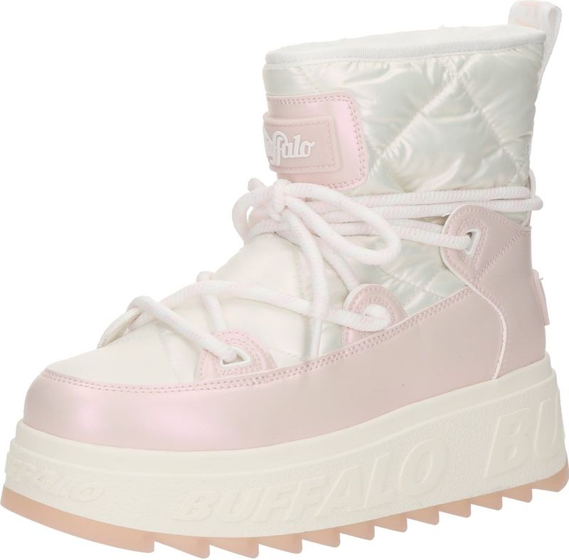 BUFFALO Snowboots 'DIONE'  rosa / wit