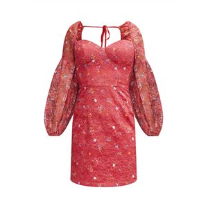 Chi Chi London Jurk  blauw / pink / wit