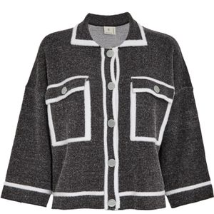 Peppercorn Gebreid vest 'Kylie'  zwart