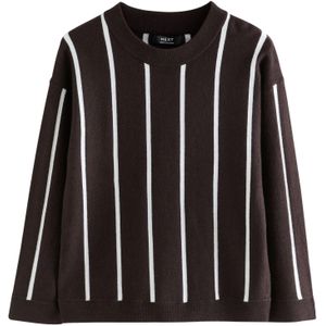 Next Trui  chocoladebruin / wit