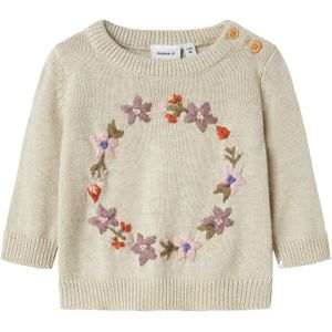 NAME IT - NBFOPAIR - Trui - Donkerbeige - Bloemenprint