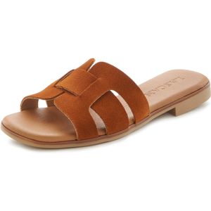 Sandalen - Camelkleur - Leer - Zonder Sluiting