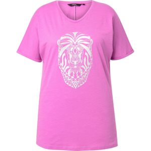 Ulla Popken Shirt  donkerroze / wit