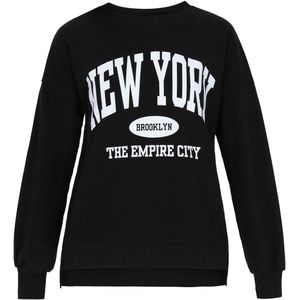 SANIKA Sweatshirt 'Fashion Look'  zwart / wit