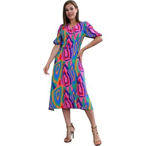 WOMAN VISION Jurk  blauw / groen / oranje / pink