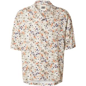 ABOJ ADEJ Overhemd 'Lishan'  crème / ecru / grijs / oranje