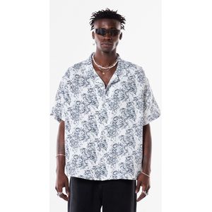 VAMOS CLO Overhemd  zwart / wit