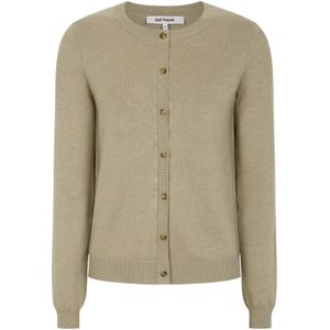 Soft Rebels Gebreid vest 'Marla'  donkerbeige