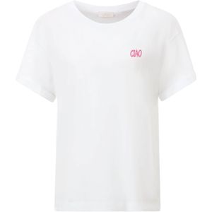 T-shirt - Ronde Hals - Jersey - Losse Pasvorm - Kwartmouw - Tekst Print