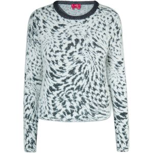 swirly Trui  zwart / wit