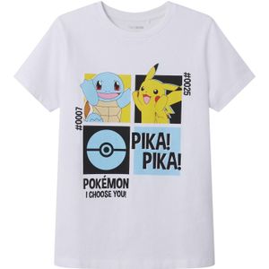 TWO SOON Shirt 'Pokémon'  marine / lichtblauw / geel / rood / wit